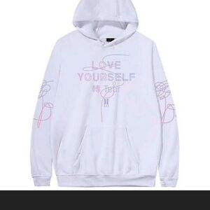 BTS love yourself, Jimin 95 Classic Unisex Pullover Hoodie White Sz  xxl